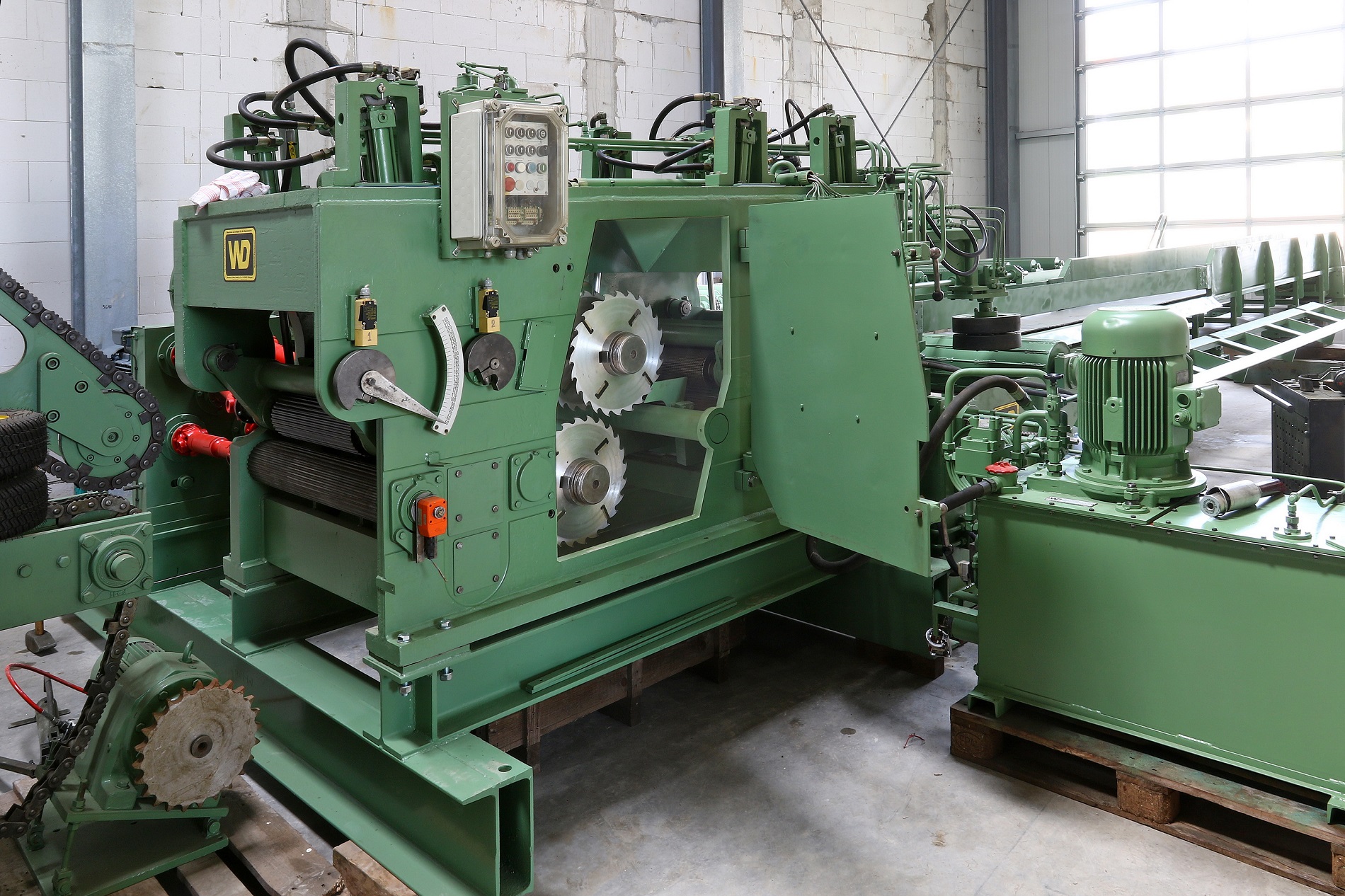 Nachschnittkreissäge Fabrikat EWD Typ FR12 Schnitthöhe 280 mm
